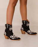 Embroidered Ankle Cowgirl Boots
