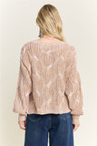 Open Cable Knit Sweater