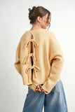 Back Ties Cropped Sweater