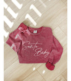 "Santa Baby" Mineral Wash Top
