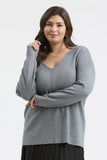 Curvy V Neck Sweater