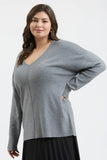 Curvy V Neck Sweater