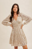 Tiered Sequin Dress