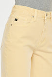 Kancan Butter Yellow High Rise Cropped Jeans