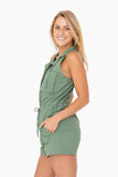 Sleeveless Cargo Romper