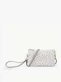 Riley Crossbody: Light Grey Cheetah