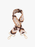 Boho Guitar Strap: Camel & Pink