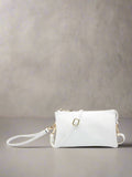 Riley Clutch & Crossbody: White