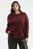 Curvy Crewneck Front Seam Sweater