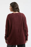 Curvy Crewneck Front Seam Sweater