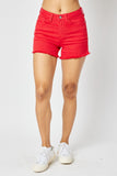 Judy Blue Red Denim Shorts