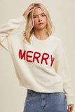 Merry Fluffy Patch Sweater