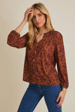 Button Down Ditsy Floral Top