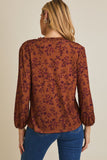 Button Down Ditsy Floral Top