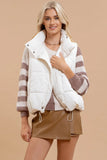 Asymmetrical Zipper Puffer Vest