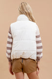 Asymmetrical Zipper Puffer Vest