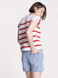 Thread & Supply Striped Cap Sleeve Sweater