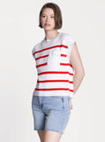 Thread & Supply Striped Cap Sleeve Sweater