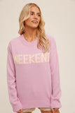 "Weekend" Crew Neck Sweater